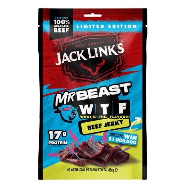 Jack Links Beef Jerky WTF Mr Beast 45g