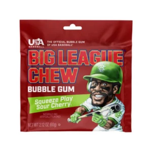 Big League Chew Bubble Gum Cherry Bubble Gum 2.1oz(60g)