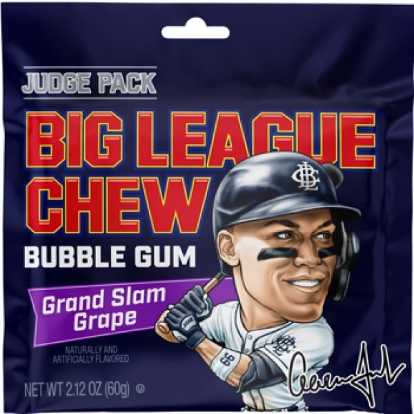 Big League Chew Bubble Gum Aaron Judge Grand Slam Grape 2.1oz(60g)