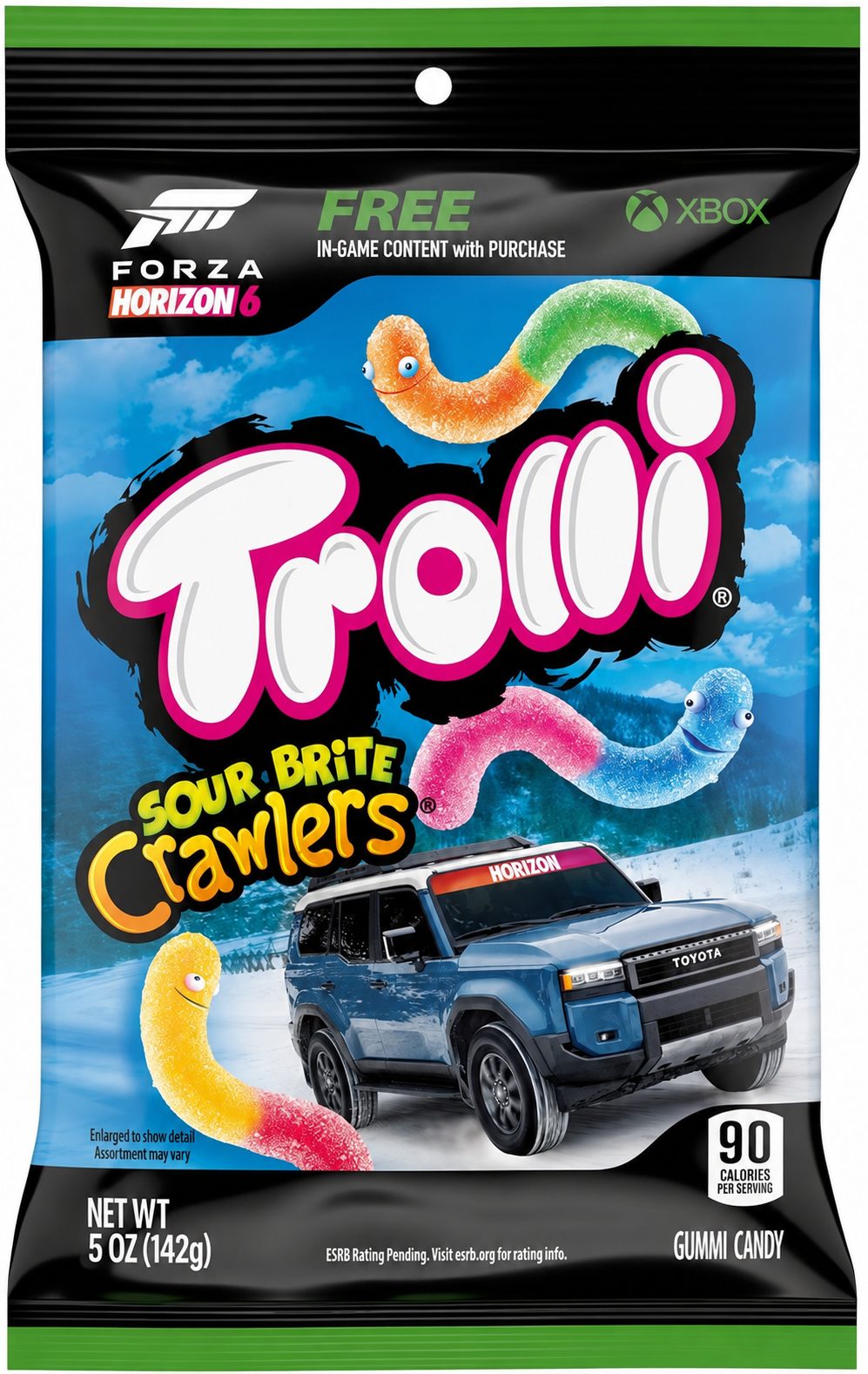 US Trolli Sour Brite Crawlers Hang Bag 4.25oz(141g)