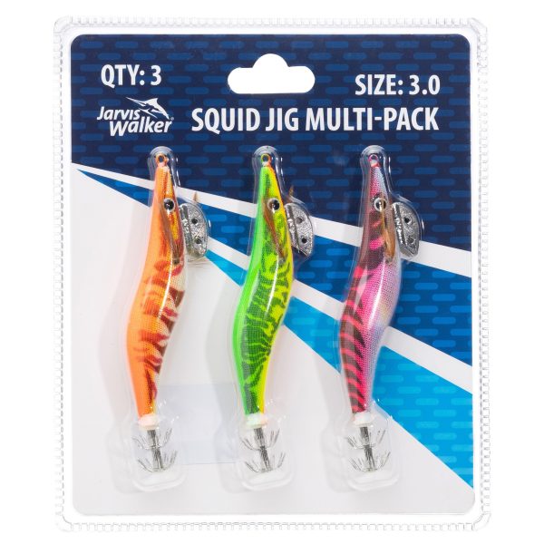 JW SQUID JIG MULTI-PACK SZ 3.0
