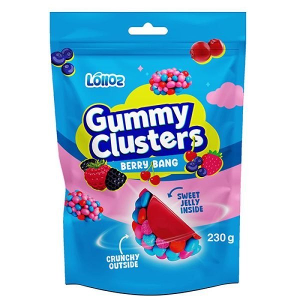 Lolloz Gummy Clusters Berry Bang 230g