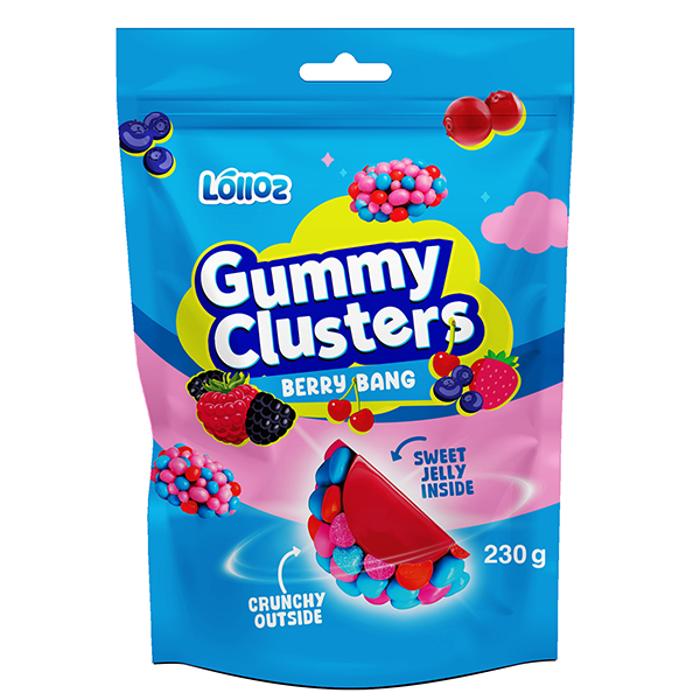 Lolloz Gummy Clusters Berry Bang 230g