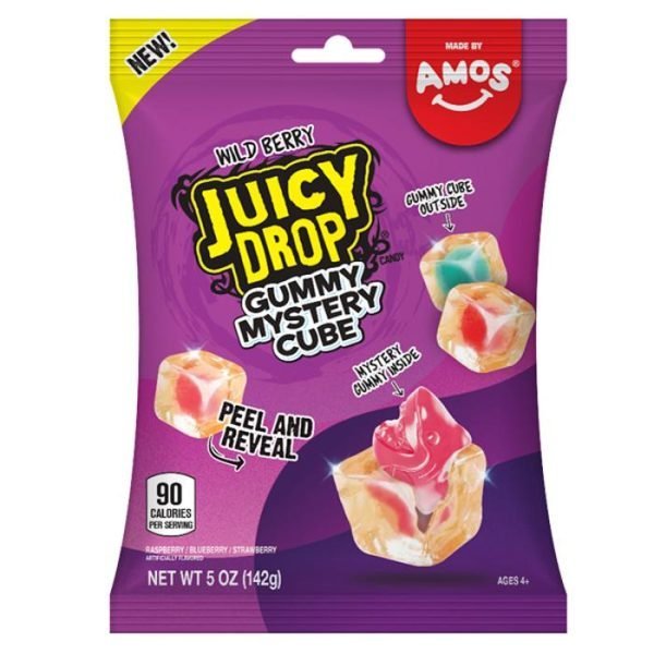 Amos Juicy Drop Gummy Mystery Cube Wildberry 142g
