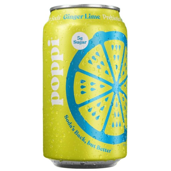 Poppi Prebiotic Soda Ginger Lime 355ml