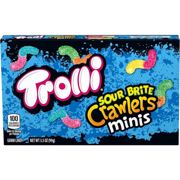 US Trolli Mini Sour Brite Crawlers Theater Box 3.5oz(99g)
