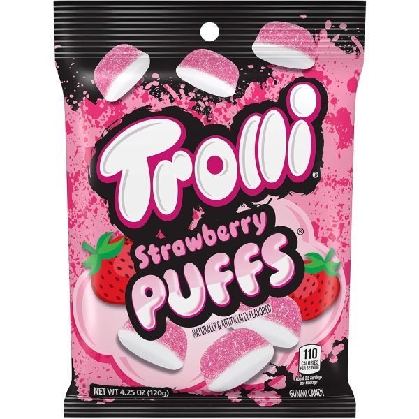 US Trolli Strawberry Puffs Hang Bag 4.25oz(141g)