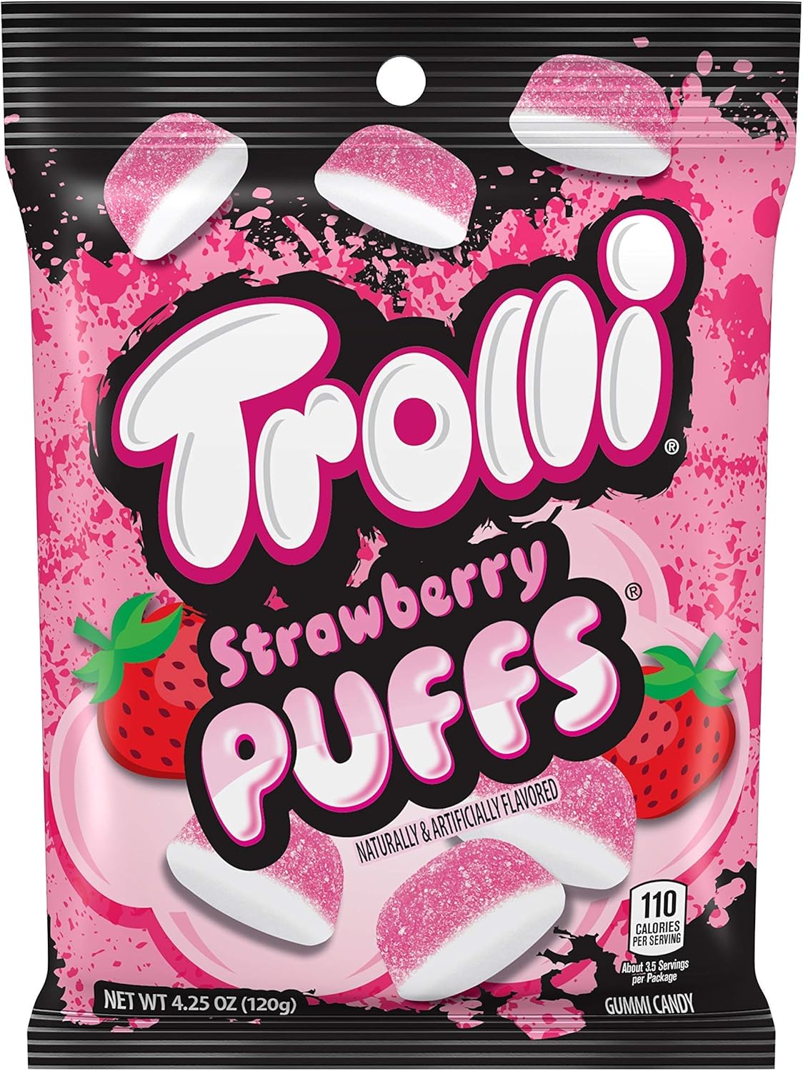 US Trolli Strawberry Puffs Hang Bag 4.25oz(141g)