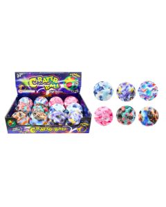 High Bounce Crater Ball - 6x Assorted / Outdoor Fun (3+ Ages) 7cm (CDU)