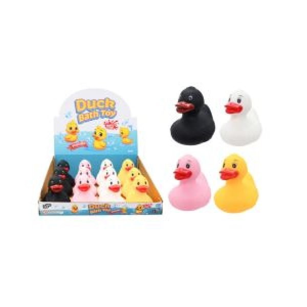 Duck Bath Toy- 4 Assorted Colours / 8cm (CDU) 3+ Ages