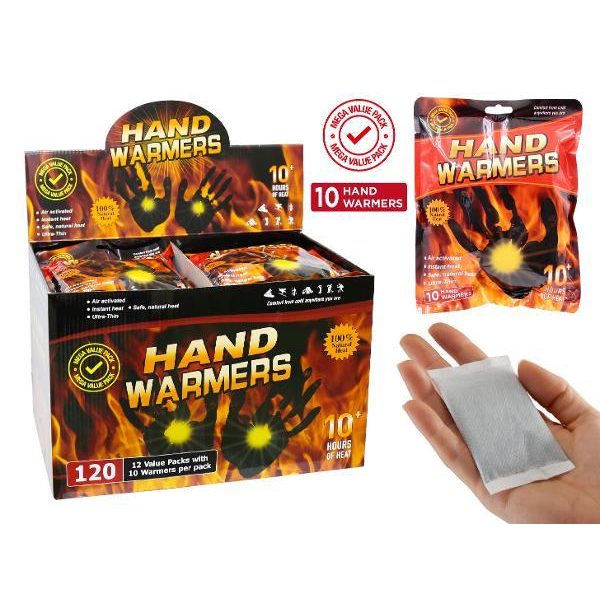 10PK (Mega Value Bulk Pack) Hand Warmers (9CM x 5CM) - Display Box Series
