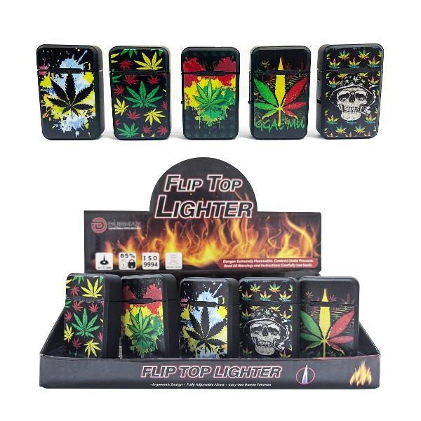 Flip top lighter - Cannabis Series
