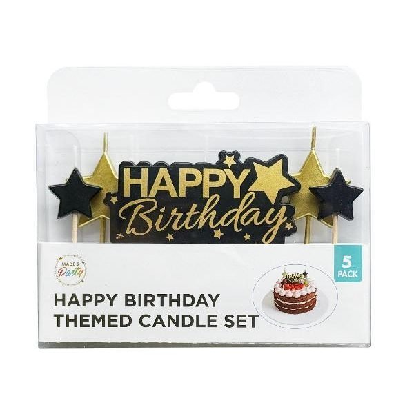 Deluxe Happy Birthday Candle Set