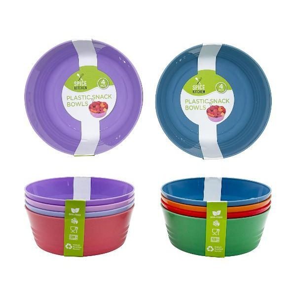 4PK Plastic Snack Bowls - Re-Usable