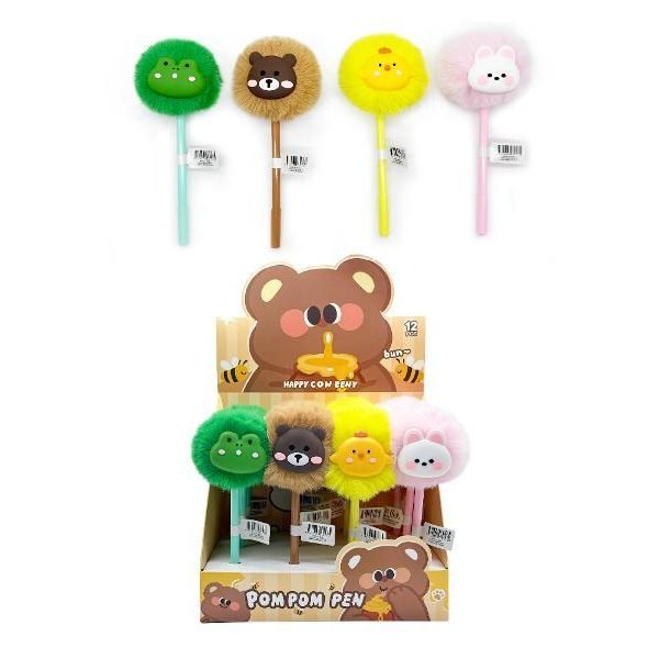 Novelty Pom Pom Pen - Happy Con Benny Series
