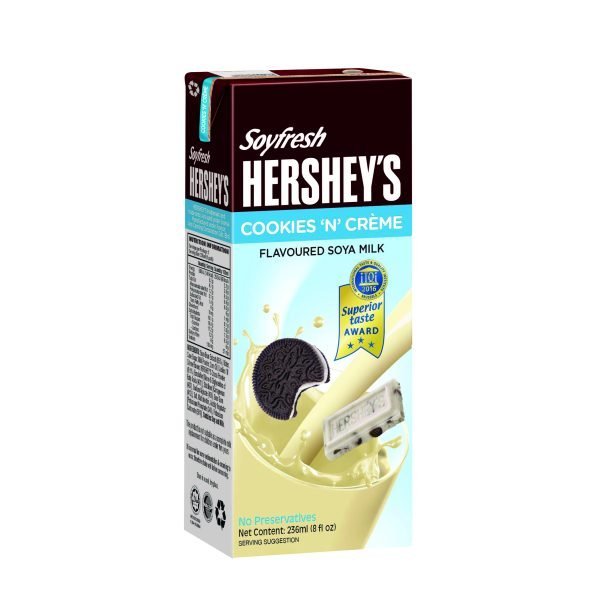 Soyfresh Hersheys Cookies N Cream Flavoured Soy Milk 238ml