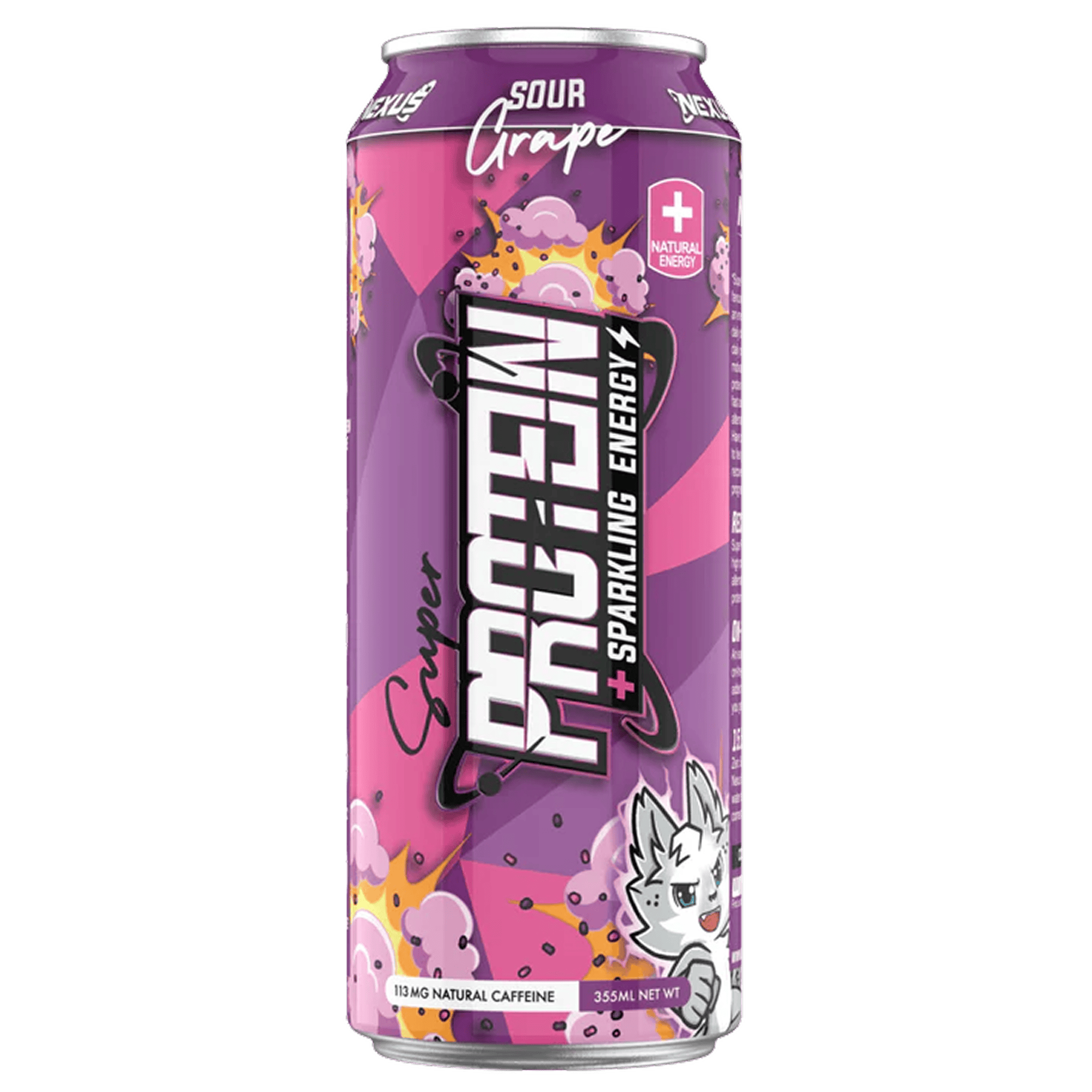 Nexus Sparkling Protein Energy Water Sour Grape 355ml
