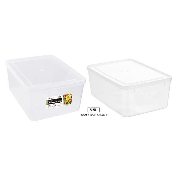 Plastic Container W/ Lid - 5500ML/5.5LTR