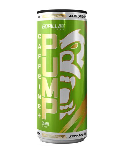 Gorilla X Labs Pump + Caffeine Lime Cordial 355ml