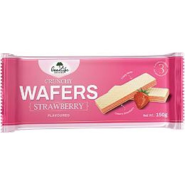 Goodlife Grocers Strawberry Crunchy Wafer 150g