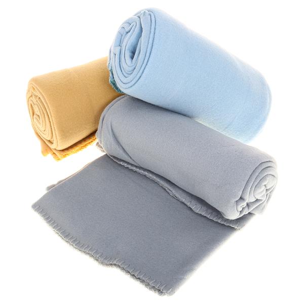Blanket Polar Fleece 127cm x 152cm Navy, Latte, Baby Pink & Powder Blue - Image 3