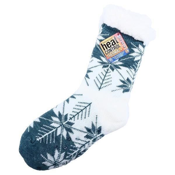 Socks Adults Heat Control Extra Thick Sherpa Lined 6 Assorted