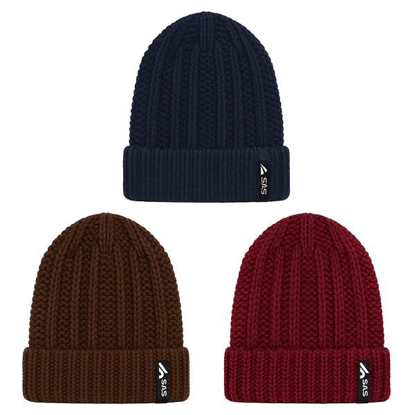 Beanie Womens Heat Control Thermal Lined Chunky Ribbed Knit Navy Blue, Brown, Maroon