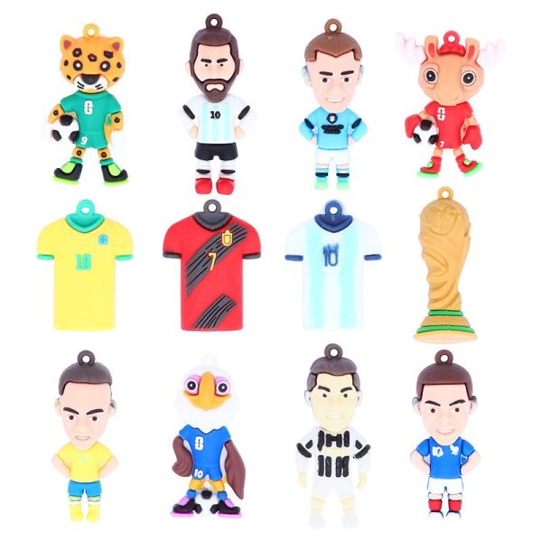 Football Stars Keychain Blind Box 12 Assorted Characters