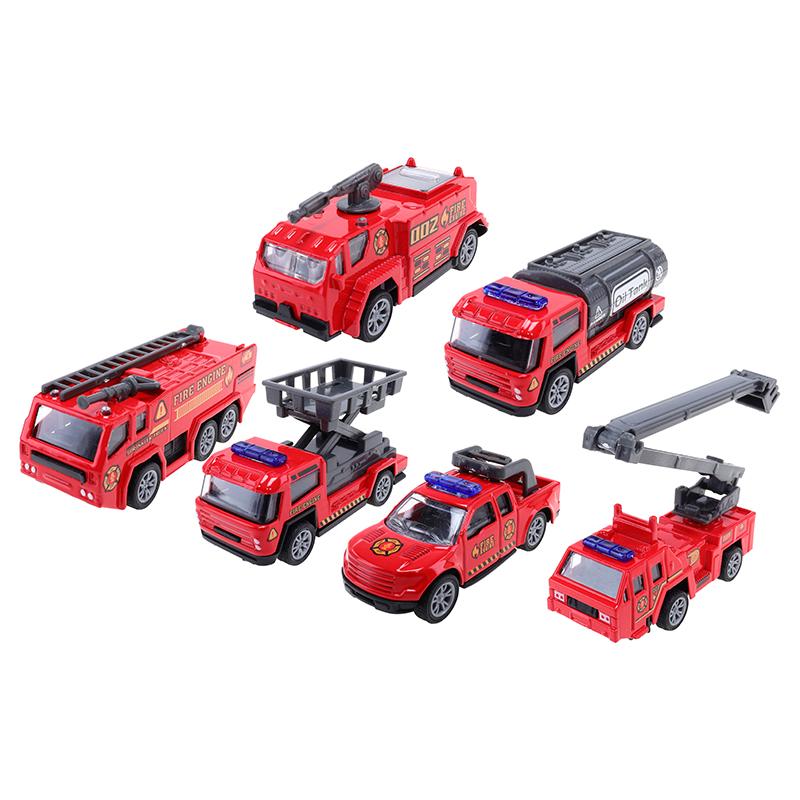 Die Cast Pull Back Fire Control Vehicles- 6 Assorted Designs - Image 2