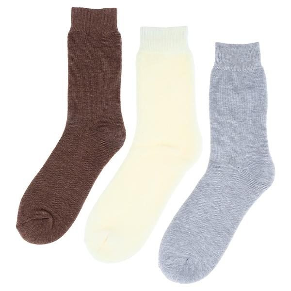 Socks Adults Workwear Bamboo Brushed Lining Crew Cut 3 Assorted