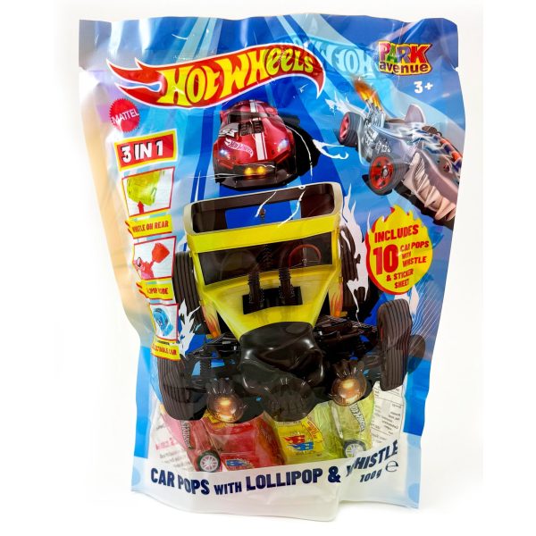 Hot Wheels Car 10PK Lollipop 100g