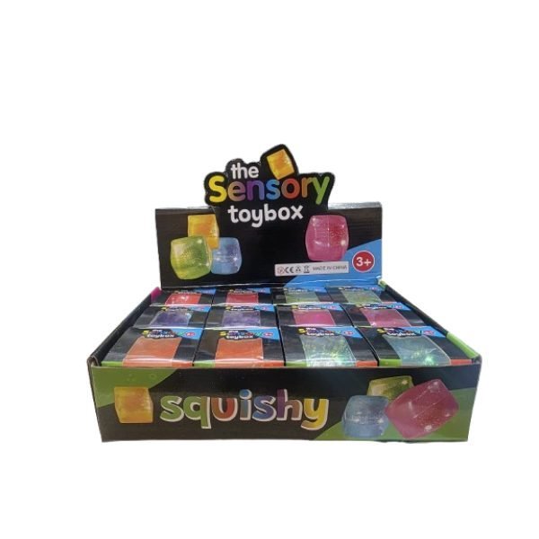 Squish Glitter Cube