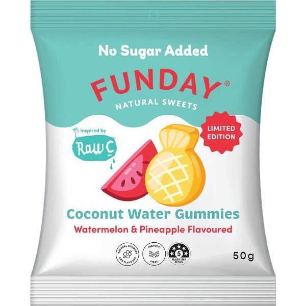 Funday X Raw C Fruity Coconut Water Gummies 50g