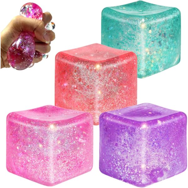 Squish Glitter Cube