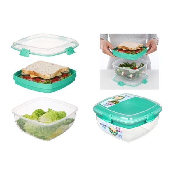 Sistema Salad & Sandwich To Go Container 1.63L