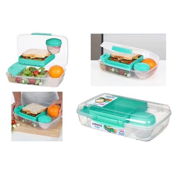 Sistema Bento Box To Go Container with Yoghurt Pot 1.76L
