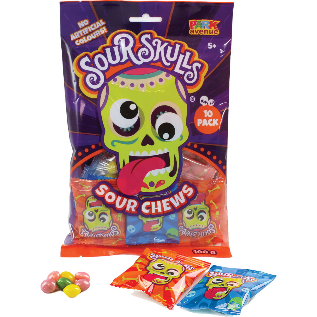 Sour Skulls Sour Chews 100g