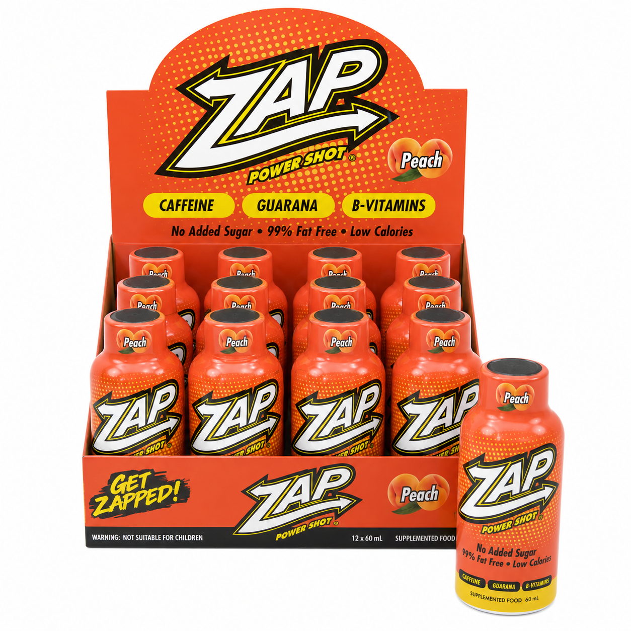 Zap Power Shot - Peach - 60ml