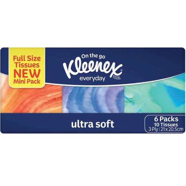 Kleenex Facial Tissue Everyday Pocket Pack Ultra Soft 10Pk