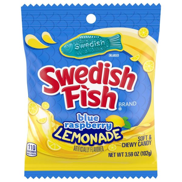 Swedish Fish Blue Raspberry Lemonade Hang Bag 102g