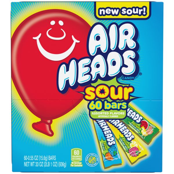 Airheads Singles Gravity Feed Boxes Assorted Sours 16g