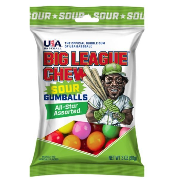 Big League Chew Gumballs Sour Peg Bag 85g