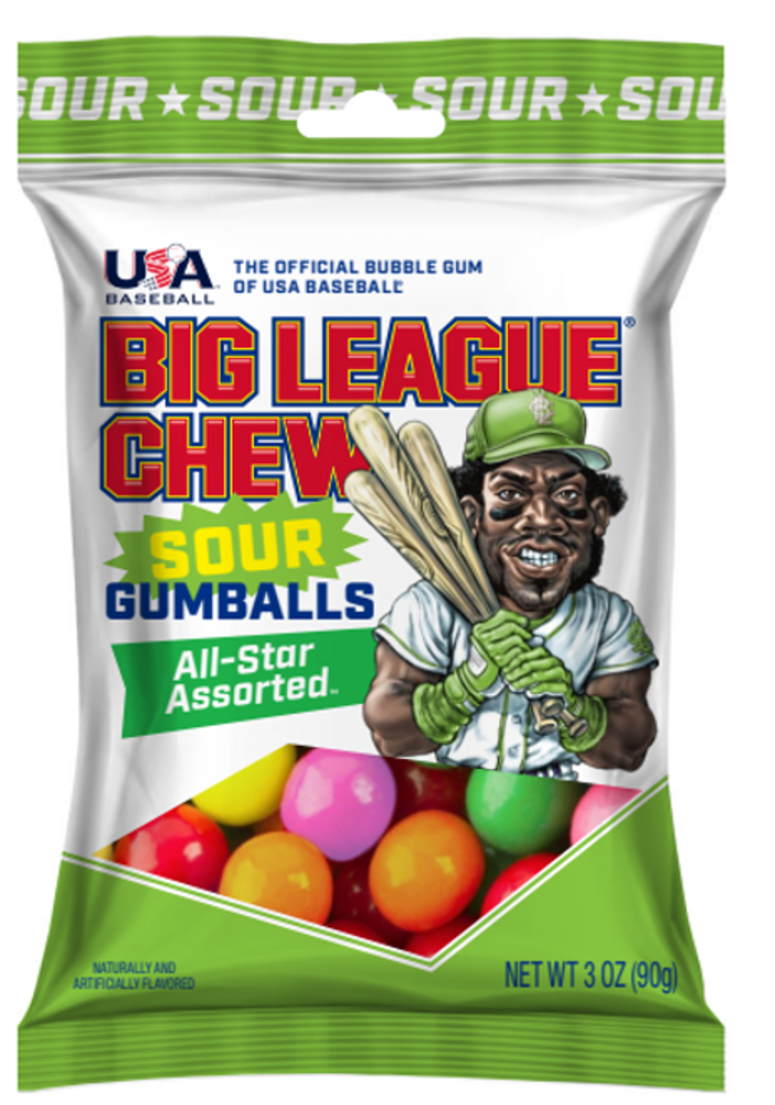 Big League Chew Gumballs Sour Peg Bag 85g