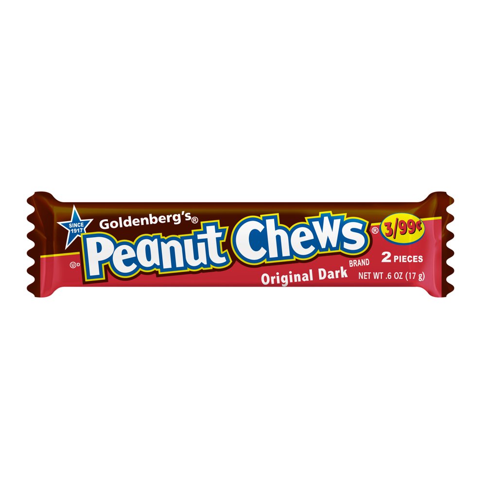 Goldenberg's Peanut Chews Original Dark Chocolate Bar 17g