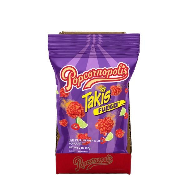 Popcornopolis Takis Fuego(Hot Chili Pepper&Lime) Popcorn 57g