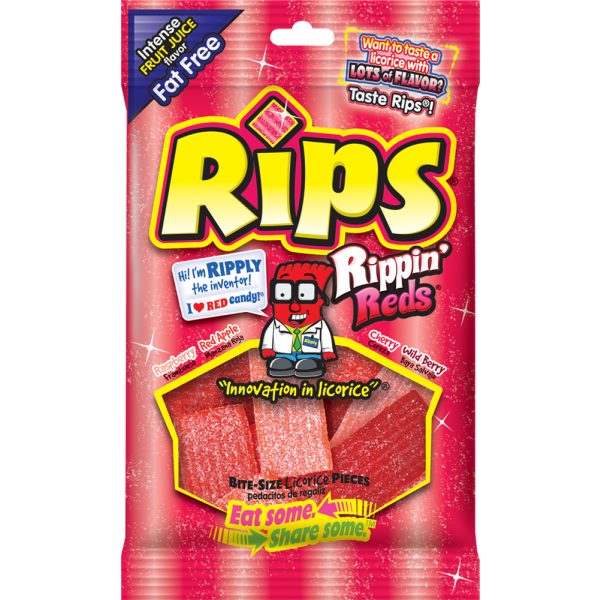 Rips Bite-Size Pieces Peg Bag Rippin' Red 113g
