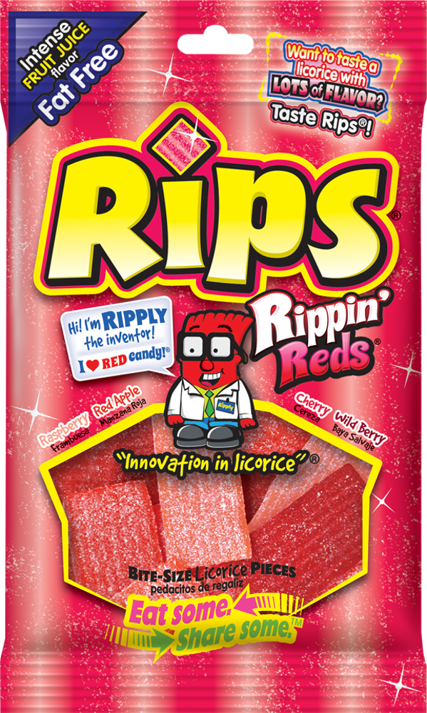 Rips Bite-Size Pieces Peg Bag Rippin' Red 113g