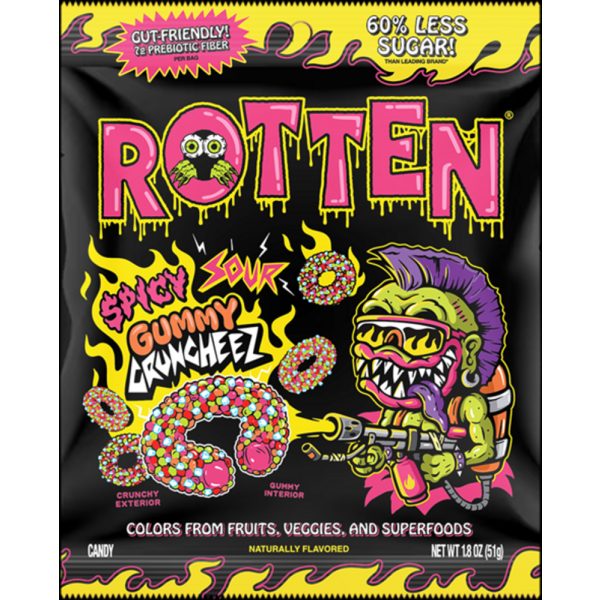 Rotten Spicy Sour Gummy Cruncheez 51g