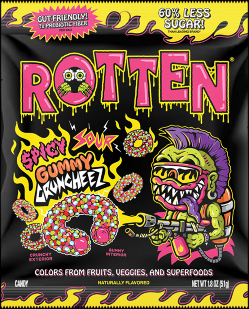 Rotten Spicy Sour Gummy Cruncheez 51g