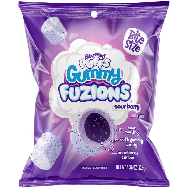 Stuffed Puffs Gummy Fuzions Sour Mixed Berry 120g